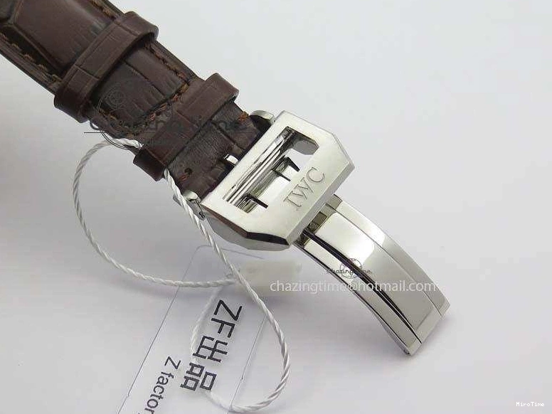 MIROTIME 0719 Supportive Portuguese Chrono IW371431 ZF 1:1 Best Edition Gray Dial On Brown Leather Strap A79350 (Slim Movement) 7261